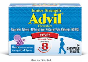 Image 0 of Advil Chewable Grape Flavor Junior Strength 24 Ct