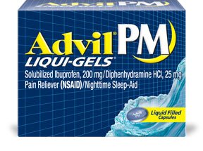 Image 0 of Advil Pm Ibuprofen Pain Reliever 200 Mg 20 Liqui-Gels