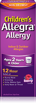 Image 0 of Allegra Otc 12 Hour 30 Mg Child Liquid 8 Oz