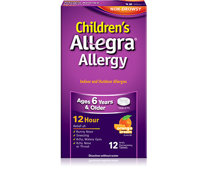 Allegra Otc 12 Hour 30 Mg Orange Cream Flavor Child 12 Tabs