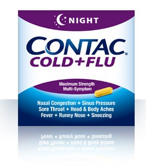 Image 0 of Contac Cold+Flu Night Restful Relief Maximum Strength 24 Caps