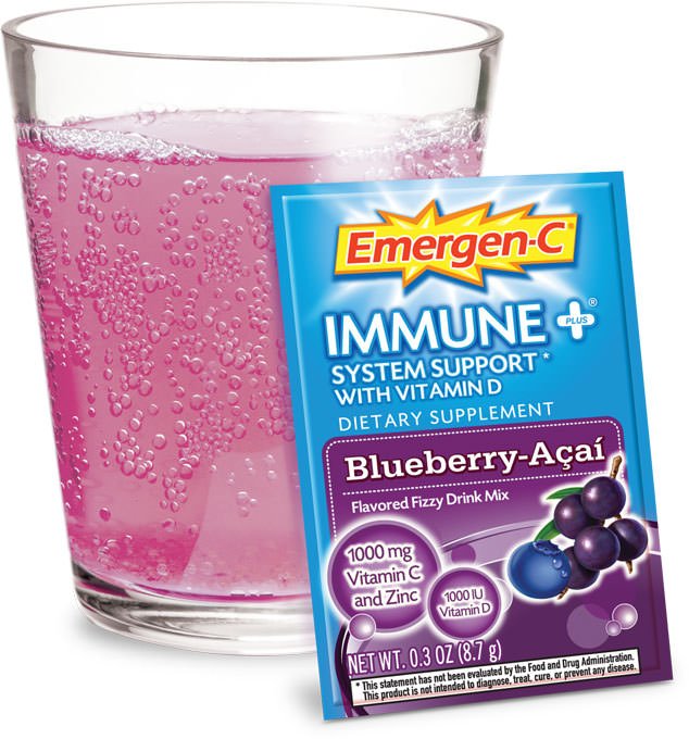 Emergen-C Immune Plus Vitamin D Blueberry 10 Ct