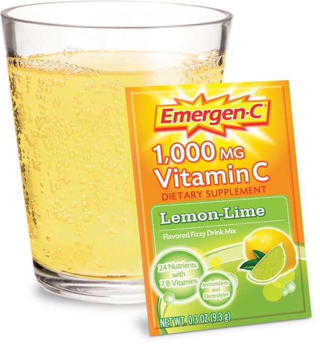 Emergen-C Lite Vitamin C 1000 Mg Lemon Lime 30 Ct