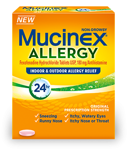 Image 0 of Mucinex 24 Hour Allergy Relief 180 Mg 10 Tabs