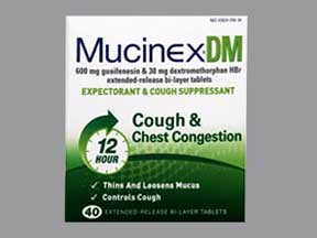 Mucinex Dm Expectorant & Cough Suppressant 40 Tablets.
