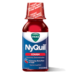 Image 2 of Nyquil Cough Reliever Cherry Flavor Liquid 12 Oz