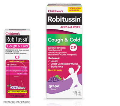 Image 0 of Robitussin Children's Cough & Cold Relief Cf Grape Flavor Syrup 4 Oz