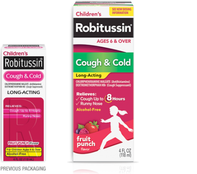 Image 0 of Robitussin Children's Cough & Cold Long Acting Syrup 4 Oz