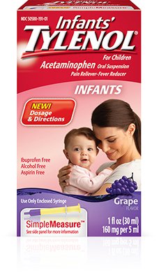 Tylenol Children's Infants Oral Suspension Grape Flavor 4 Oz