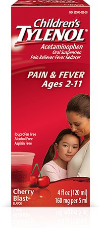 Tylenol Children's Pain & Fever Reducer Oral Cherry Flavor Suspension 4 Oz