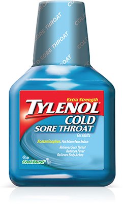 Tylenol Cold Sore Throat With Cool Burst Sensation 8 Oz