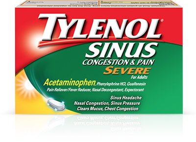 Tylenol Sinus Congestion & Pain Severe 24 Ct Caps