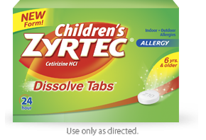 Zyrtec 24 Hour Child Dissolve Citrus 12 Tablets