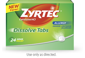 Image 0 of Zyrtec 24 Hour Relief Dissolve 12 Citrus Tablets
