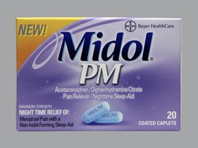 Midol Pm Caplets 20 Ct