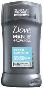 Dove Men's Care Invisible Solid Clean Comfort 2.7 Oz