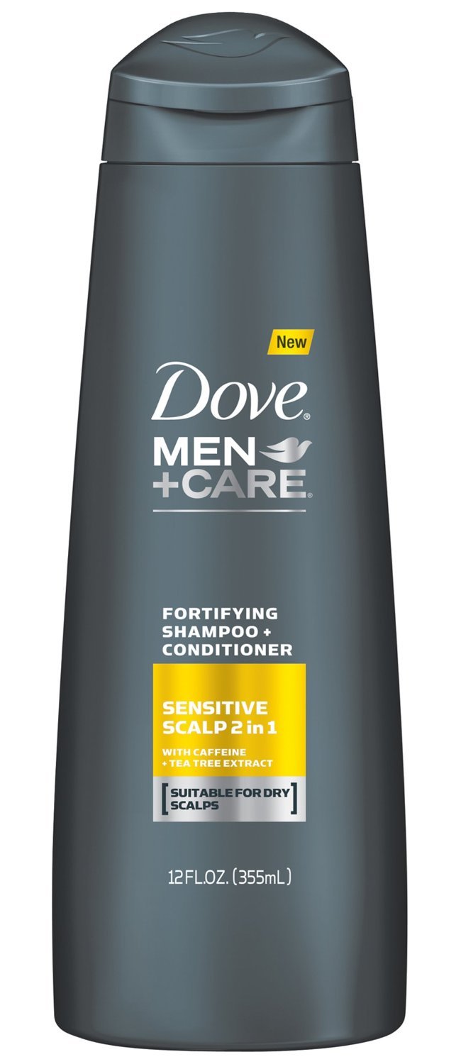 Dove Men+Care Sensitive Scalp Fortifying 2 In 1 Shampoo 12 Oz