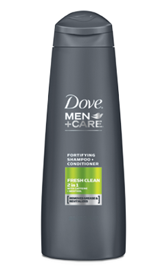 Image 0 of Dove Men+Care Fresh Clean Fortifying 2 In 1 Shampoo 12 Oz