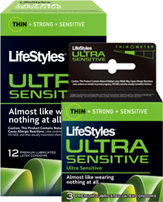 Lifestyle Ultra Sensitive Condoms 3 Ct.