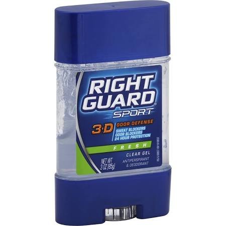 Right Guard Sport Anti-Perspirant & Deodorant Clear Gel Fresh 3 Oz