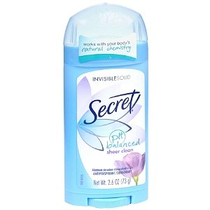 Secret Original Invisible Solid Sheer Clean Deodorant 1.6 Oz