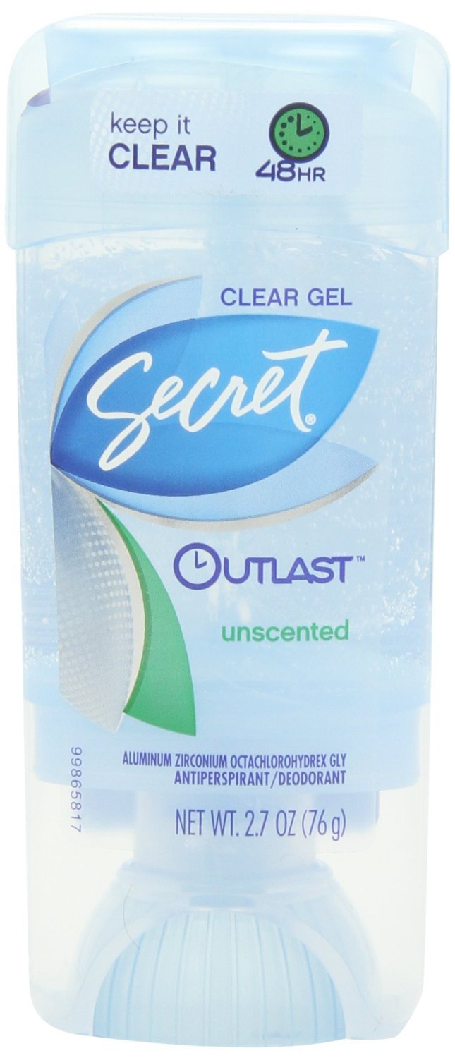 Secret Outlast Clear Gel Unscented Deodorant 2.7 Oz
