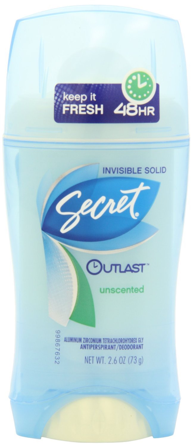 Secret Outlast Invisible Solid Unscented Deodorant 2.6 Oz