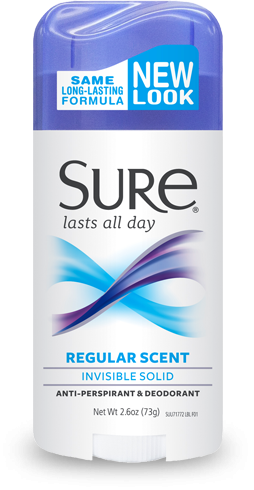 Image 0 of Sure Invisible Solid Antiperspirant Regular Scent Deodorant 2.6 Oz