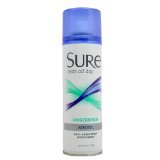 Sure Aerosol Unscented Anti Perspirant Deodorant 6 Oz