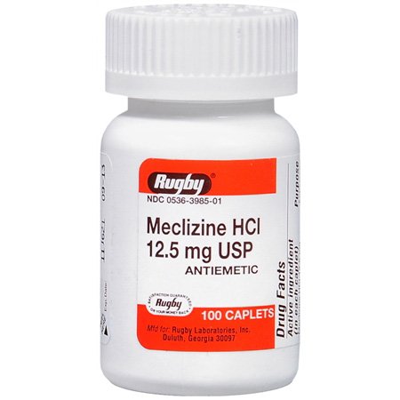 Image 0 of Meclizine Hcl 12.5 Mg 100 Caplets By Major Pharma