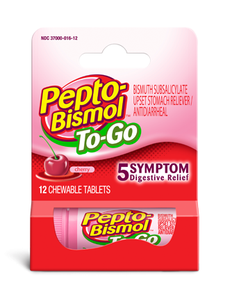Image 0 of Pepto Bismol To Go Cherry Chewable Tablets 12 Ct.