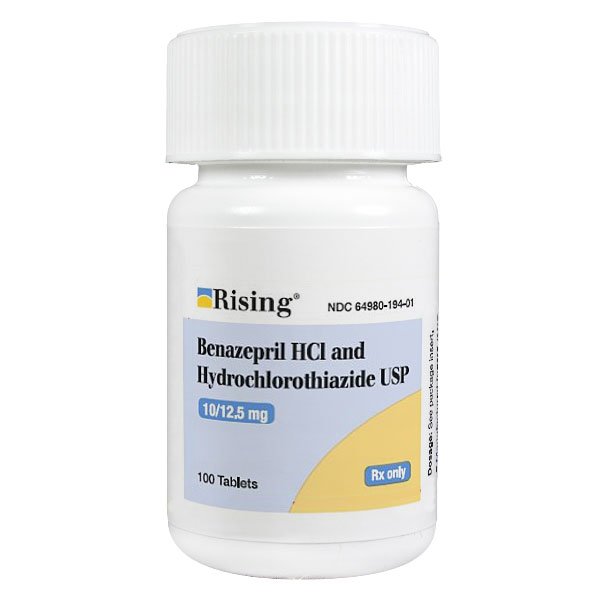 Benazepril-Hctz 10-12.5 Mg Tabs 100 By Rising Pharma.