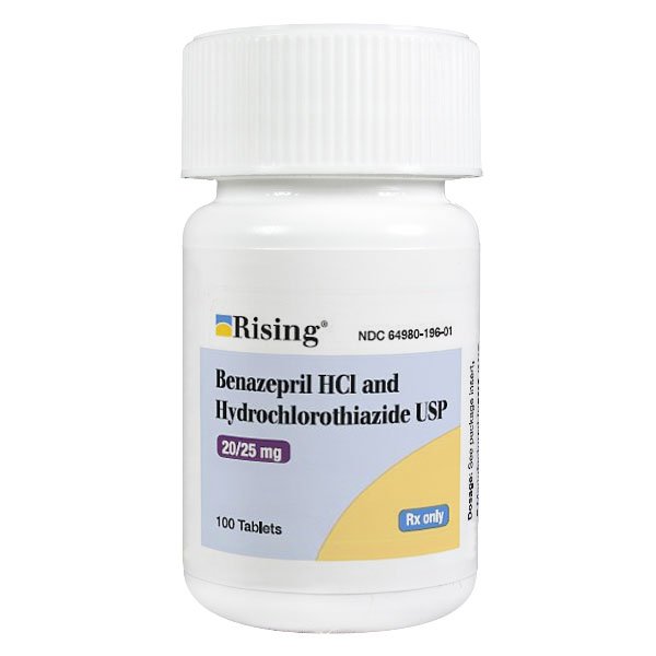 Benazepril And Hctz 20-25 Mg Tabs 100 By Rising Pharma.