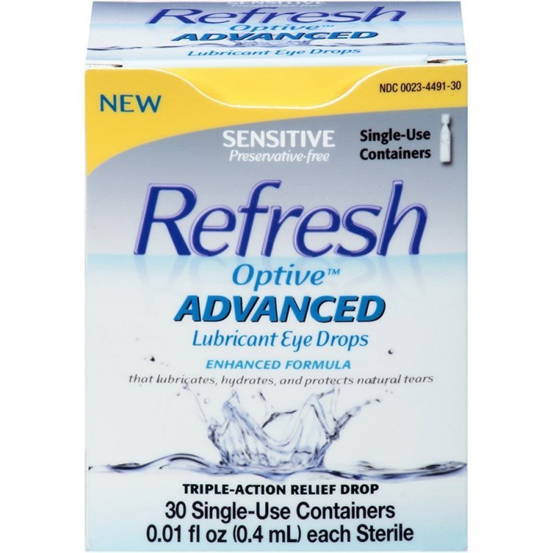 Image 0 of Refresh Optive ADvanced Presservative Free Lubricant Eye Drop 30x0.1 Oz