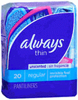 Image 0 of Always Liner Unscented Thin 24x20 Ct.