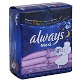 Always Maxi Wings Overnight Extra Heavy 6x20 Ct.