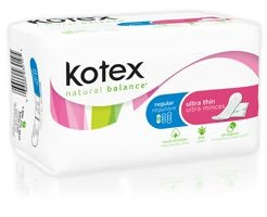 Image 0 of Kotex Natural Balance Ultra Thin Regular Pads 12x22 Ct.