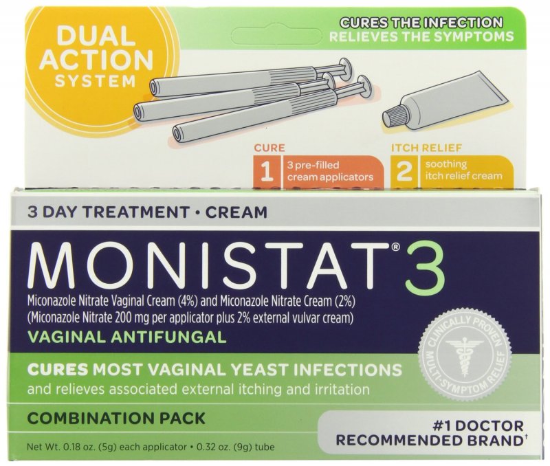 Monistat 3 Vaginal Anti fungal Cream Combination Pack