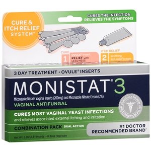 Monistat 3 Cream Ovule 3 Oz