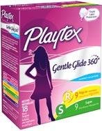 Playtex Gentle Glide Multi Pack With Regular Super Absorbances 18 Ct.