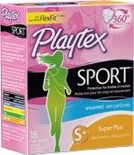 Image 0 of Playtex Tampons Sport Super Plus Unscented 18 Ct.