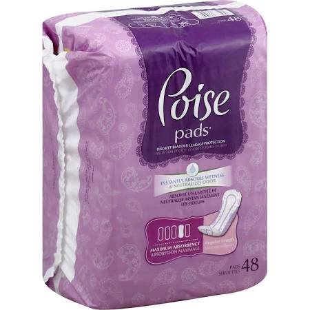 Poise Maximum Shield Side Pads 4x48 Ct.