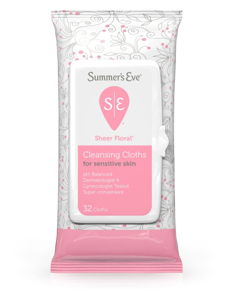 Summers Eve Cleaning Cloths Floral 32 Ct.