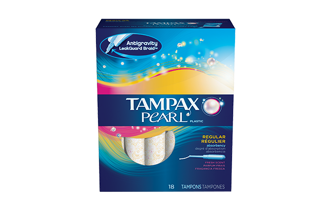 Tampax Regular Pearl Scented Tampons 18 Ct.