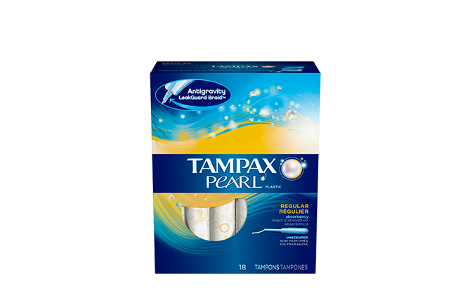 Tampax Pearl Regular Unscented 18 Ct.