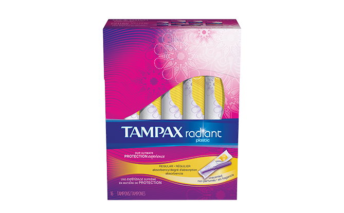 Tampax Radiant Regular Tampons 18 Ct.
