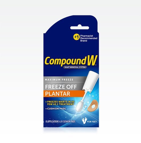 Compound W Freeze Off Plantar Wart Removers Pads & Liquid 8 Ct