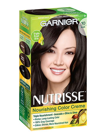 Image 0 of Garnier Nutrisse Permanent Hair Color 10 Black Licorice