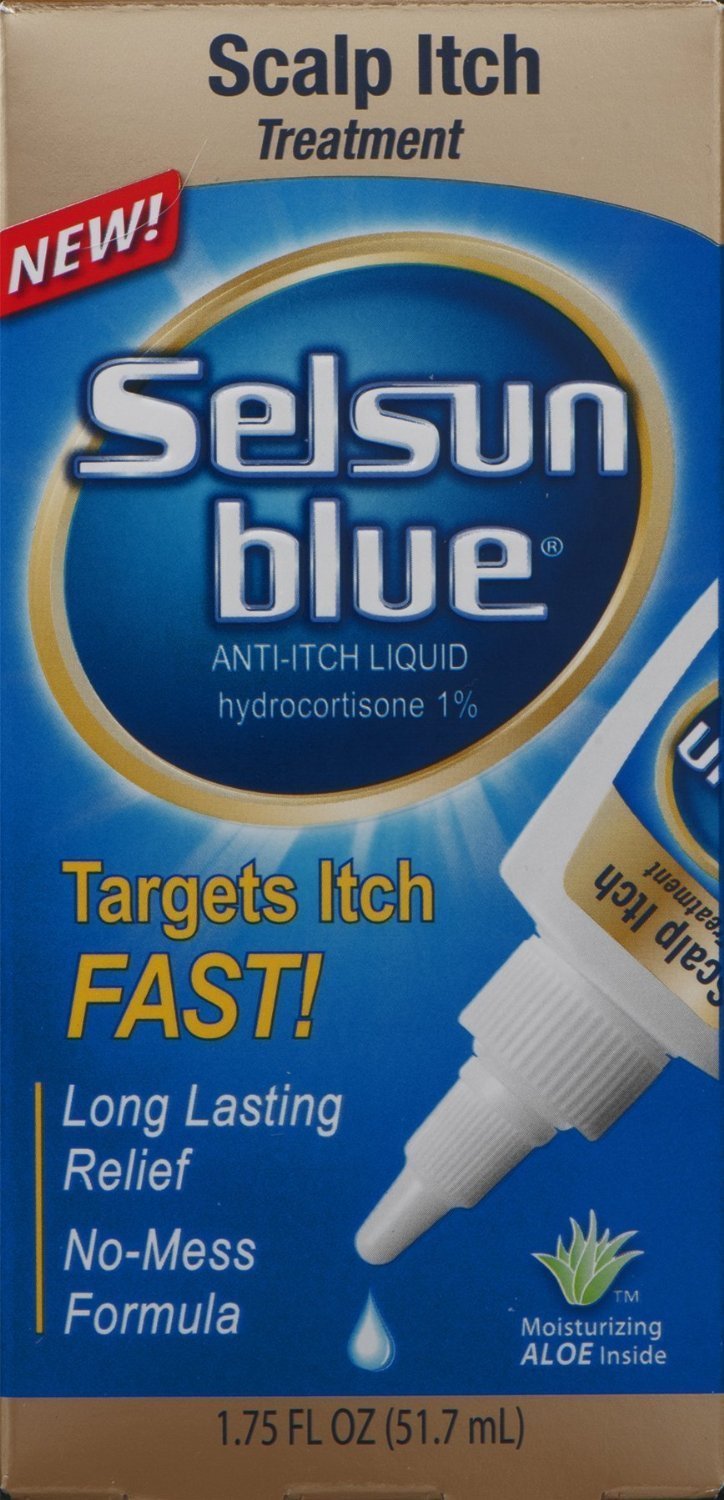 Selsun Blue Anti-Itch Liquid Scalp Itch Treatment Liquid 1.75 Oz