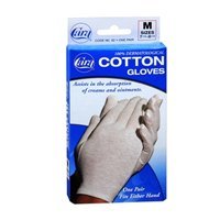 Dermatological cotton gloves - medium 82 Ct 1 Pr